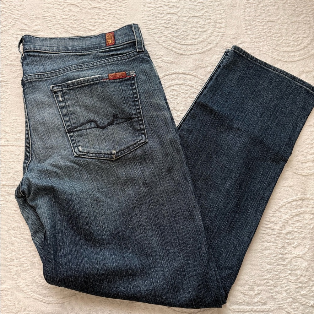 7 For All Mankind Dark Blue Denim Jeans